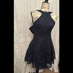 Make a Statement with the Camille Blue Lace Dress